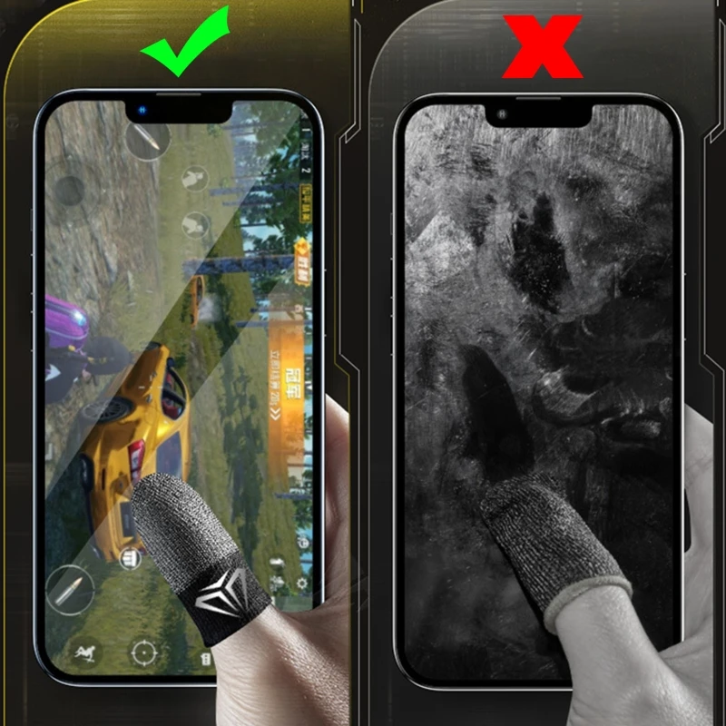 2 Pcs Mobile Game Fingertip Gloves Sweatproof Anti-slip Touch Screen Finger Sleeve Breathable Gaming Fingertip Cover For Gamer - Image 3