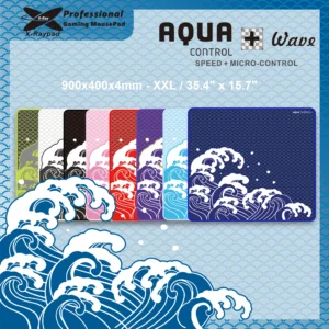 X-raypad Aqua Control Plus Wave Series (900x400x4mm XXL Desk Mat)