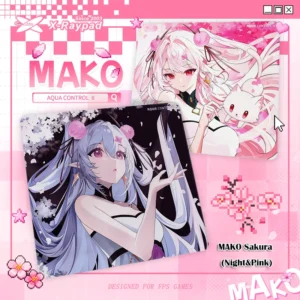 X-Raypad Aqua Control II Gaming Mouse Pad (500x500x4mm) MAKO Sakura Night & Pink